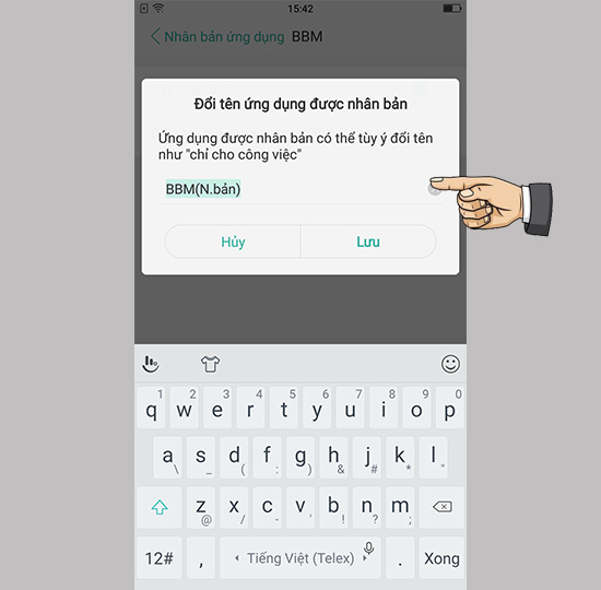 đổi tên ứng dụng nhân bản